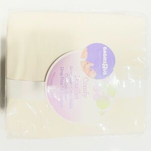 NEW Babies R Us Jersey Knit Crib Sheet Ivory 100% Cotton